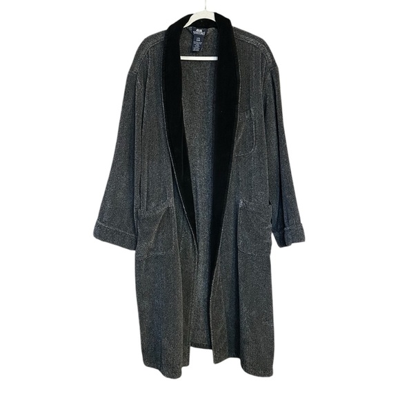 Vintage Men’s Cotton Heavy Terry Cloth Robe Men’s Size Large Tall - Picture 3 of 7